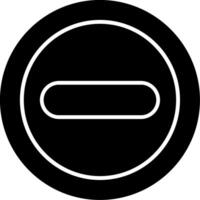 Do Not Enter Glyph Icon vector