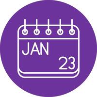 January Colorful Icon vector