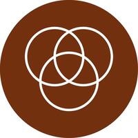 Venn Diagram Colorful Icon vector