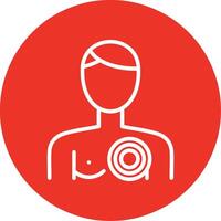 Chest Pain Colorful Icon vector
