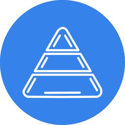 Pyramid Colorful Icon