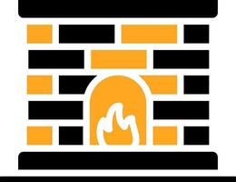 Fireplace Colorful Icon vector