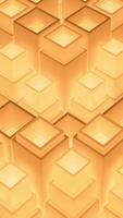 Structure of tubes moving up and down and displacing like waves. Design. Orange texture of waving 3d tubes. video