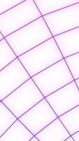 Spherical cell moves on white background. Design. Animation of simple moving grid with circular bend. Simple grid moves in sphere of ball video