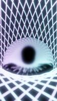 Abstract vortex of bended and crossed lines. Design. Optical illusion of a sphere inside vortex. video