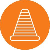 Traffic Cone Colorful Icon vector