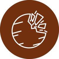 Destroyed Planet Colorful Icon vector