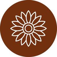 Sunflower Colorful Icon vector