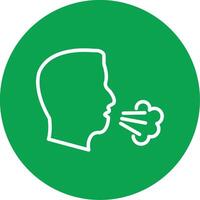 Dry Cough Colorful Icon vector