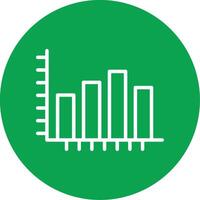 Bar Chart Colorful Icon vector