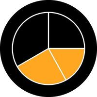Pie Chart Pieces Colorful Icon vector
