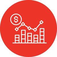 Stacked Bar Chart Colorful Icon vector