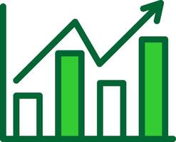 Bar Chart Colorful Icon vector