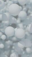 Many abstract isometric spheres. Design. Big and small floating round shaped 3d cells. video