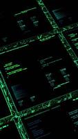 Abstract digital data with green matrix effect, seamless loop. Animation. Mosaic background with changing graphs and digits. video