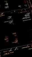 Abstract digital computer display with a business analytics program. Animation. Concept of internet and global communication. video