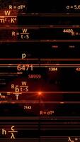 Flying through different mathematical formulas, concept of science and knowledge. Animation. Colorful scientific background showing formulas and symbols, seamless loop. video