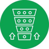 Funnel Chart Colorful Icon vector
