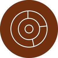 Donut Chart Colorful Icon vector