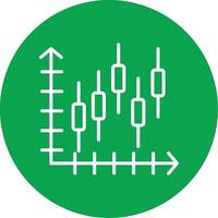 Candlestick Chart Colorful Icon vector