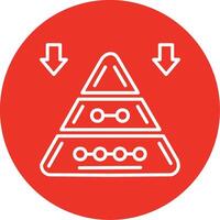 Pyramid Chart Colorful Icon vector