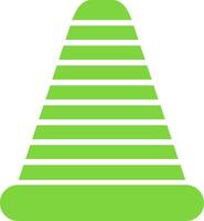 Traffic Cone Colorful Icon vector