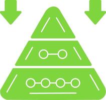 Pyramid Chart Colorful Icon vector