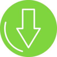 down arrow Colorful Icon vector