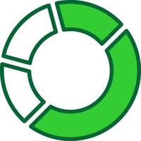 Pie Chart Colorful Icon vector