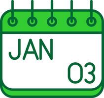 January Colorful Icon vector