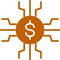 Dollar Colorful Icon vector