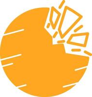 Destroyed Planet Colorful Icon vector