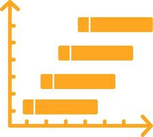 Horizontal Bars showing Progress Colorful Icon vector