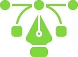 Pen Tool Colorful Icon vector
