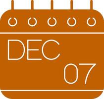 December Colorful Icon vector