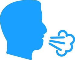 Dry Cough Colorful Icon vector
