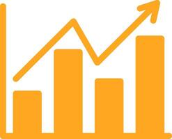 Bar Chart Colorful Icon vector