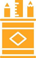 Pencillcase Colorful Icon vector