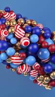 Abstract tiny small round shaped particles flying and spinning in created parallelepiped figure. Animation. Colorful spheres rotating and moving, seamless loop. video