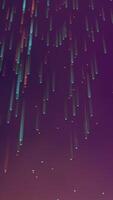 Abstract falling stars and lights on beautiful purple background, seamless loop. Motion. Outer space magic starfall. video