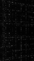 Abstract orderly movement of energy white impulses isolated on black background, seamless loop. Animation. Colorful signals flowing in shapes of squares, monochrome. video