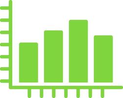 Bar Chart Colorful Icon vector