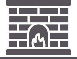 Fireplace Colorful Icon vector