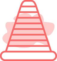 Traffic Cone Colorful Icon vector