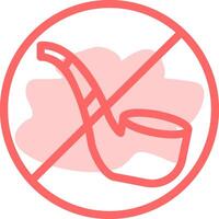 No Smoking Pipe Colorful Icon vector