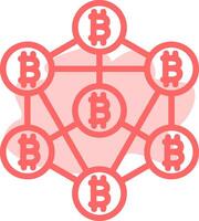 Blockchain Colorful Icon vector