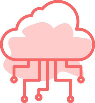 Cloud Computing Colorful Icon vector