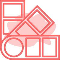 Colour Palette Colorful Icon vector