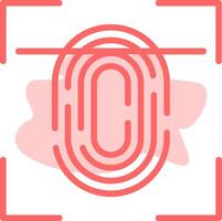 Fingerprint Scan Colorful Icon vector