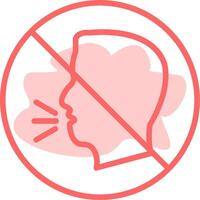Inability To Speak Colorful Icon vector